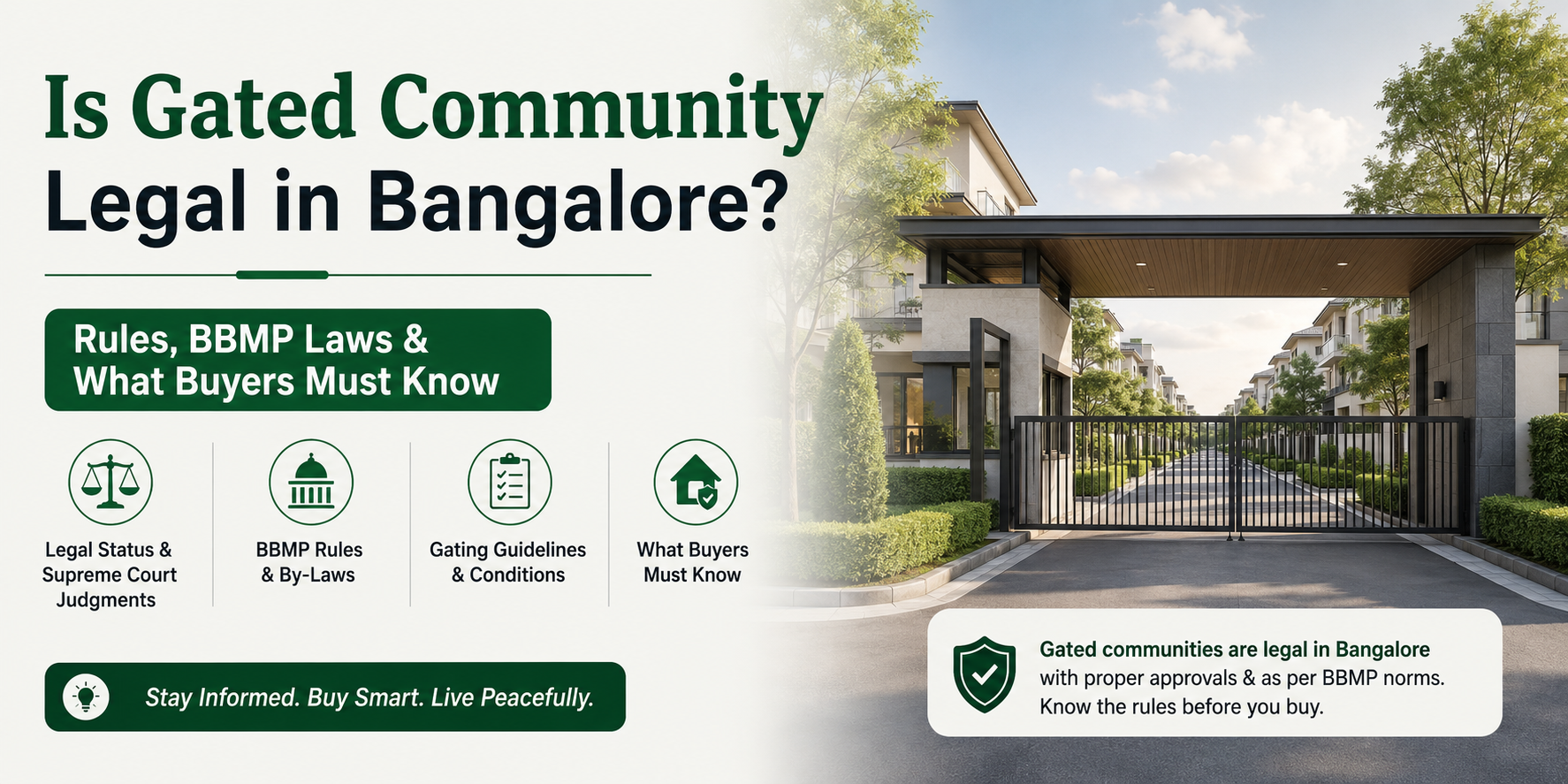 Is Gated Community Legal in Bangalore? Rules, BBMP Laws & What Buyers Must Know